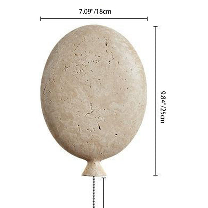 Creative Balloon Beige Travertine LED Wall Sconce Lamp