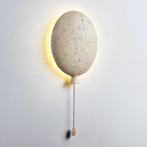 Creative Balloon Beige Travertine LED Wall Sconce Lamp