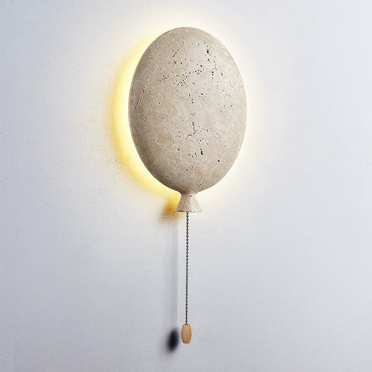 Creative Balloon Beige Travertine LED Wall Sconce Lamp