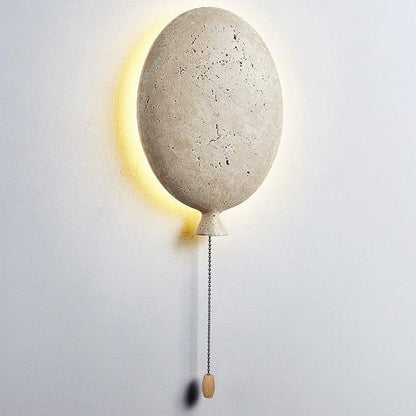 Creative Balloon Beige Travertine LED Wall Sconce Lamp