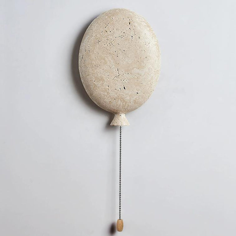Creative Balloon Beige Travertine LED Wall Sconce Lamp