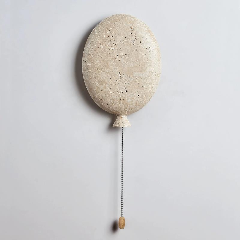 Creative Balloon Beige Travertine LED Wall Sconce Lamp