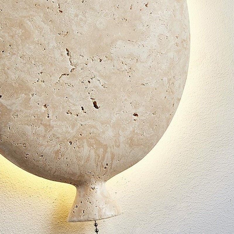 Creative Balloon Beige Travertine LED Wall Sconce Lamp