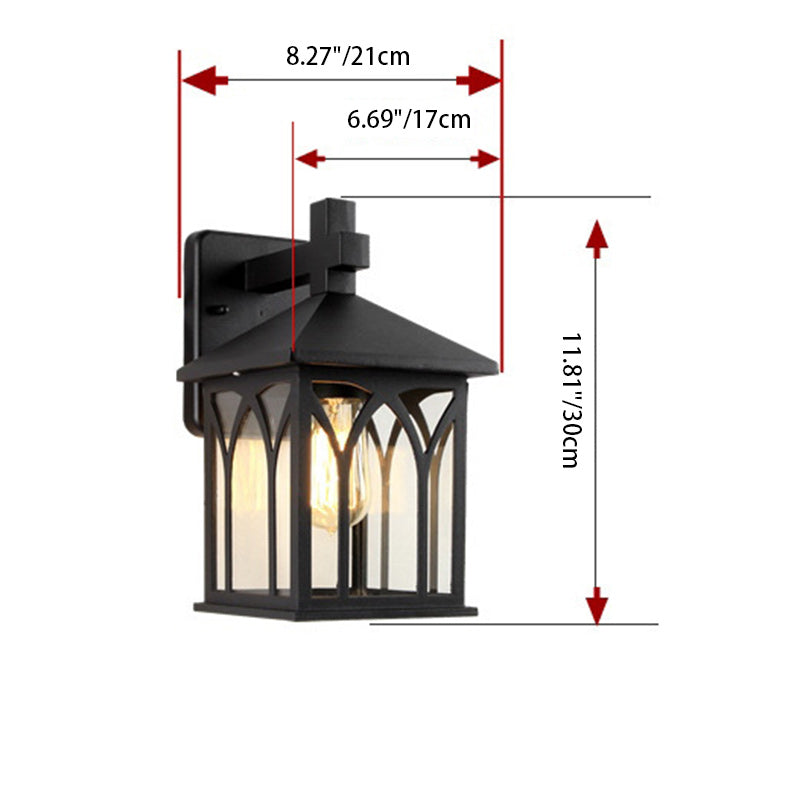 Simplicity Shape Aluminum Glass 1-Light Wall Sconce Lamp