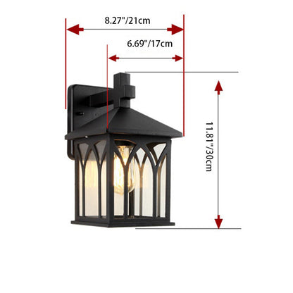 Simplicity Shape Aluminum Glass 1-Light Wall Sconce Lamp
