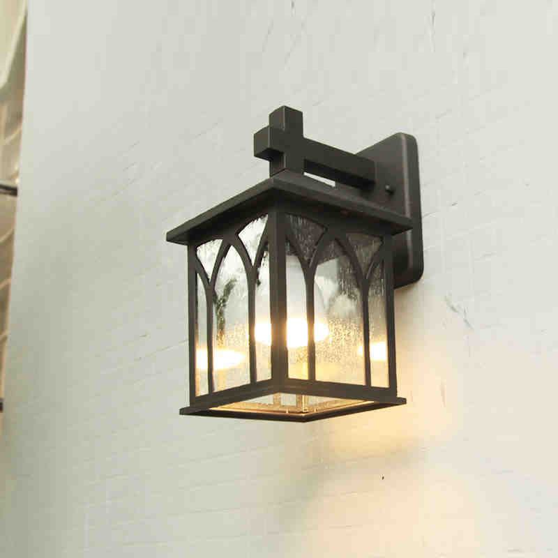 Simplicity Shape Aluminum Glass 1-Light Wall Sconce Lamp