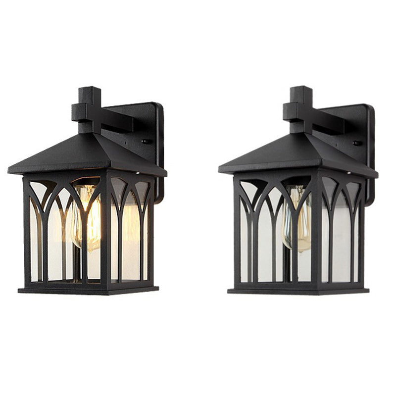 Simplicity Shape Aluminum Glass 1-Light Wall Sconce Lamp