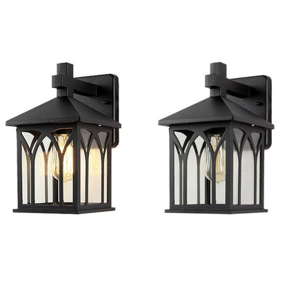 Simplicity Shape Aluminum Glass 1-Light Wall Sconce Lamp