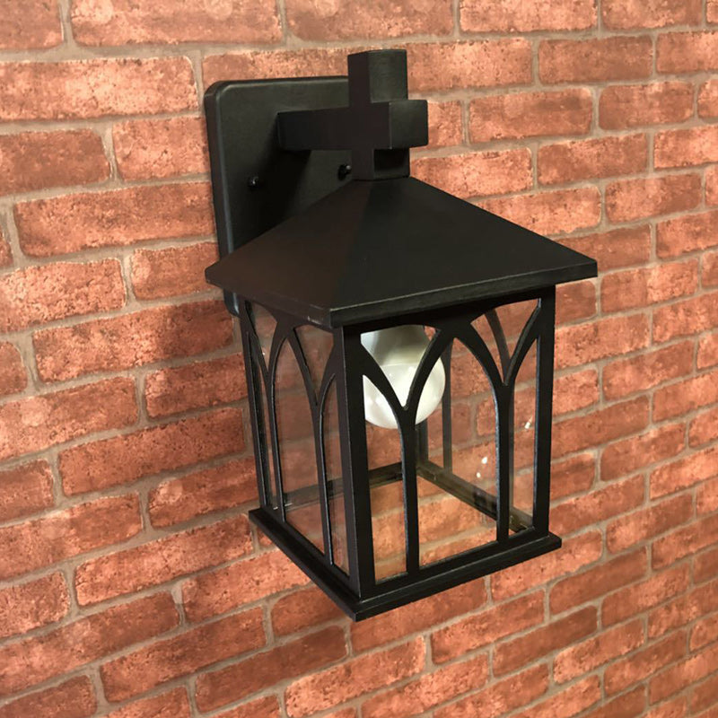 Simplicity Shape Aluminum Glass 1-Light Wall Sconce Lamp