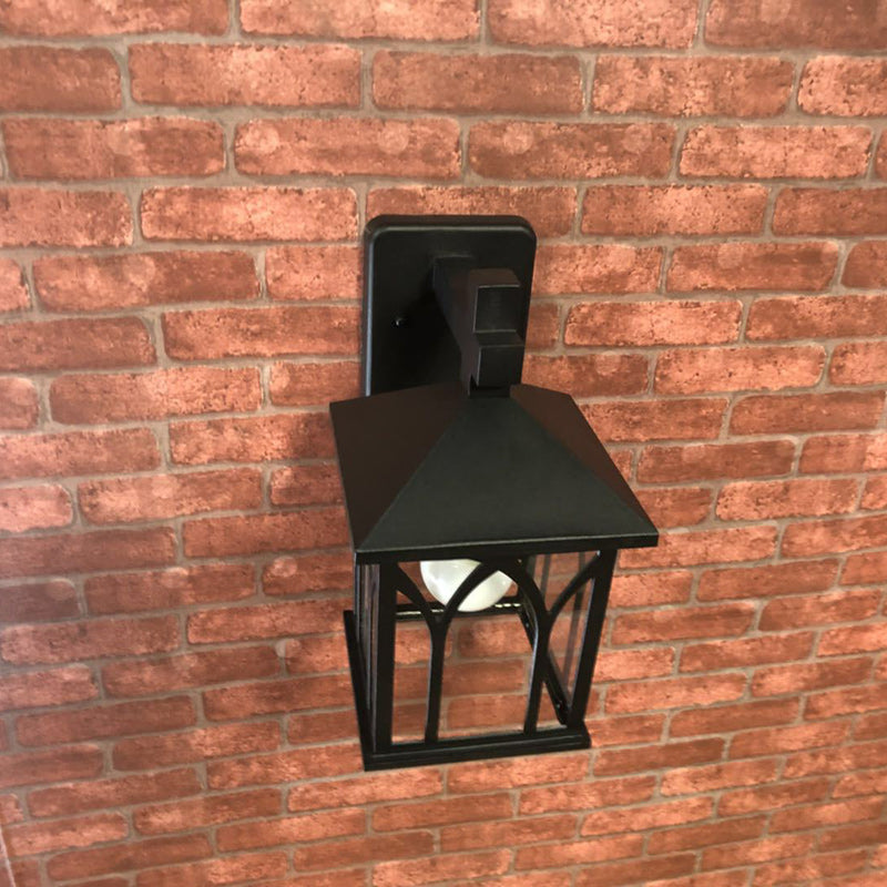 Simplicity Shape Aluminum Glass 1-Light Wall Sconce Lamp