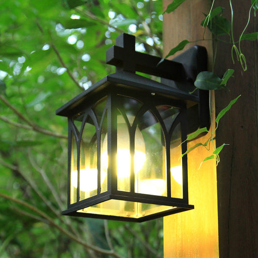 Simplicity Shape Aluminum Glass 1-Light Wall Sconce Lamp