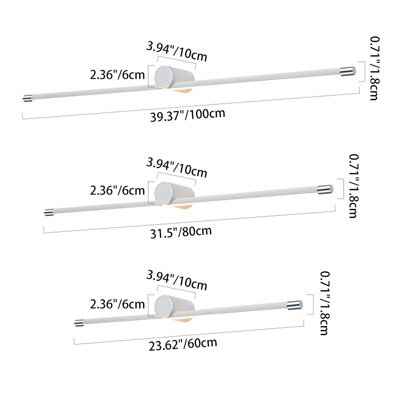 Long Aluminum Iron LED Vanity Light Wall Sconce Lamp