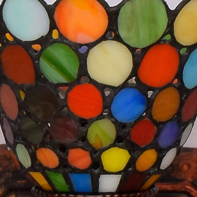 Tiffany Lace Stained Glass Iron 3-Light Wall Sconce Lamp