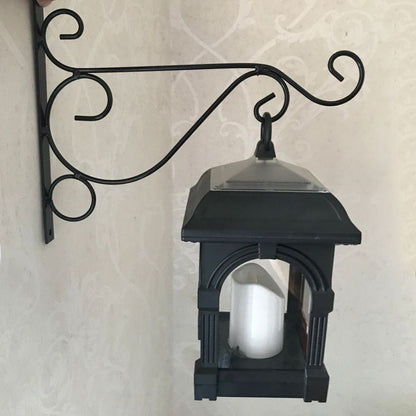 Solar Candle Plastic LED Outdoor Wall Sconce Lamp