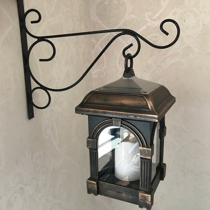 Solar Candle Plastic LED Outdoor Wall Sconce Lamp