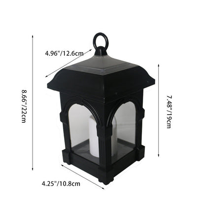 Solar Candle Plastic LED Outdoor Wall Sconce Lamp