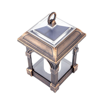 Solar Candle Plastic LED Outdoor Wall Sconce Lamp