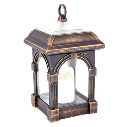 Solar Candle Plastic LED Outdoor Wall Sconce Lamp