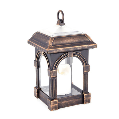 Solar Candle Plastic LED Outdoor Wall Sconce Lamp