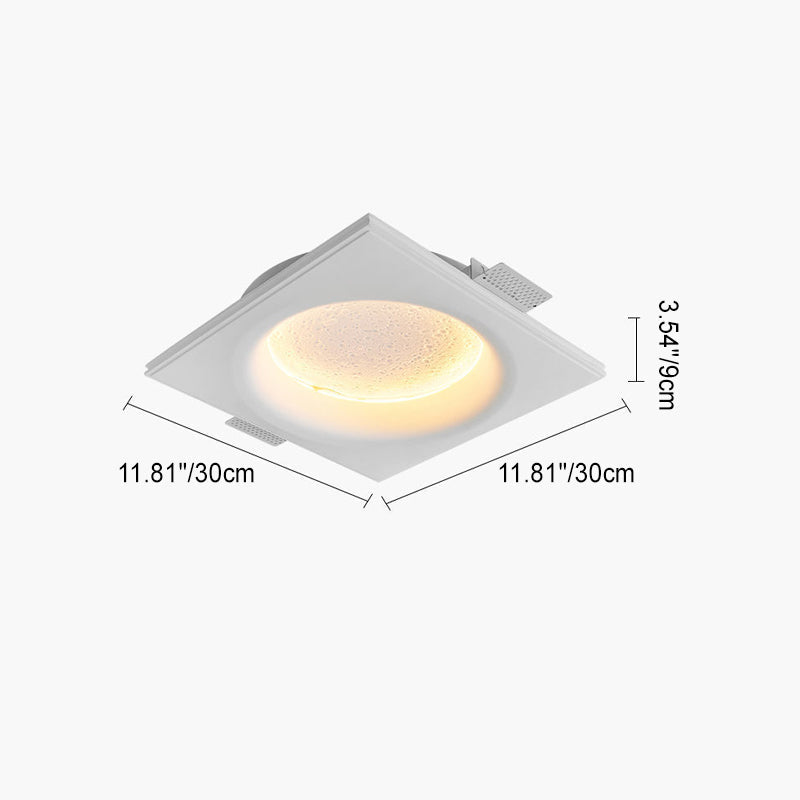 Minimalist Round Moon Iron Plaster LED Wall Sconce Lamp