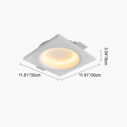 Minimalist Round Moon Iron Plaster LED Wall Sconce Lamp