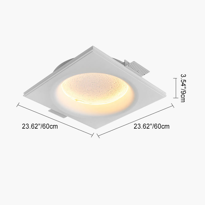 Minimalist Round Moon Iron Plaster LED Wall Sconce Lamp