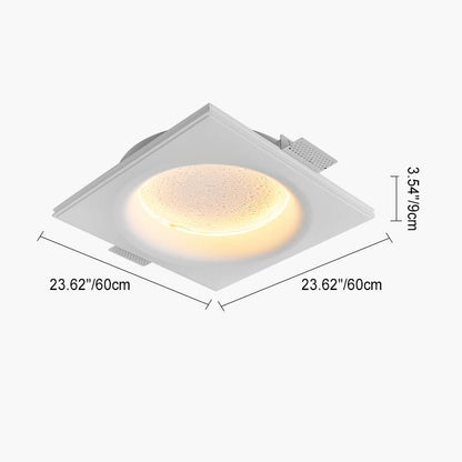 Minimalist Round Moon Iron Plaster LED Wall Sconce Lamp