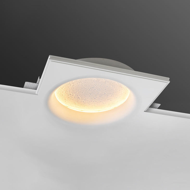 Minimalist Round Moon Iron Plaster LED Wall Sconce Lamp