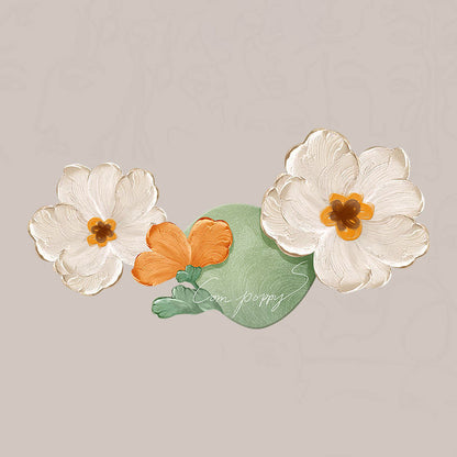 Art Deco Oil Painting Flower Acrylic LED Wall Sconce Lamp