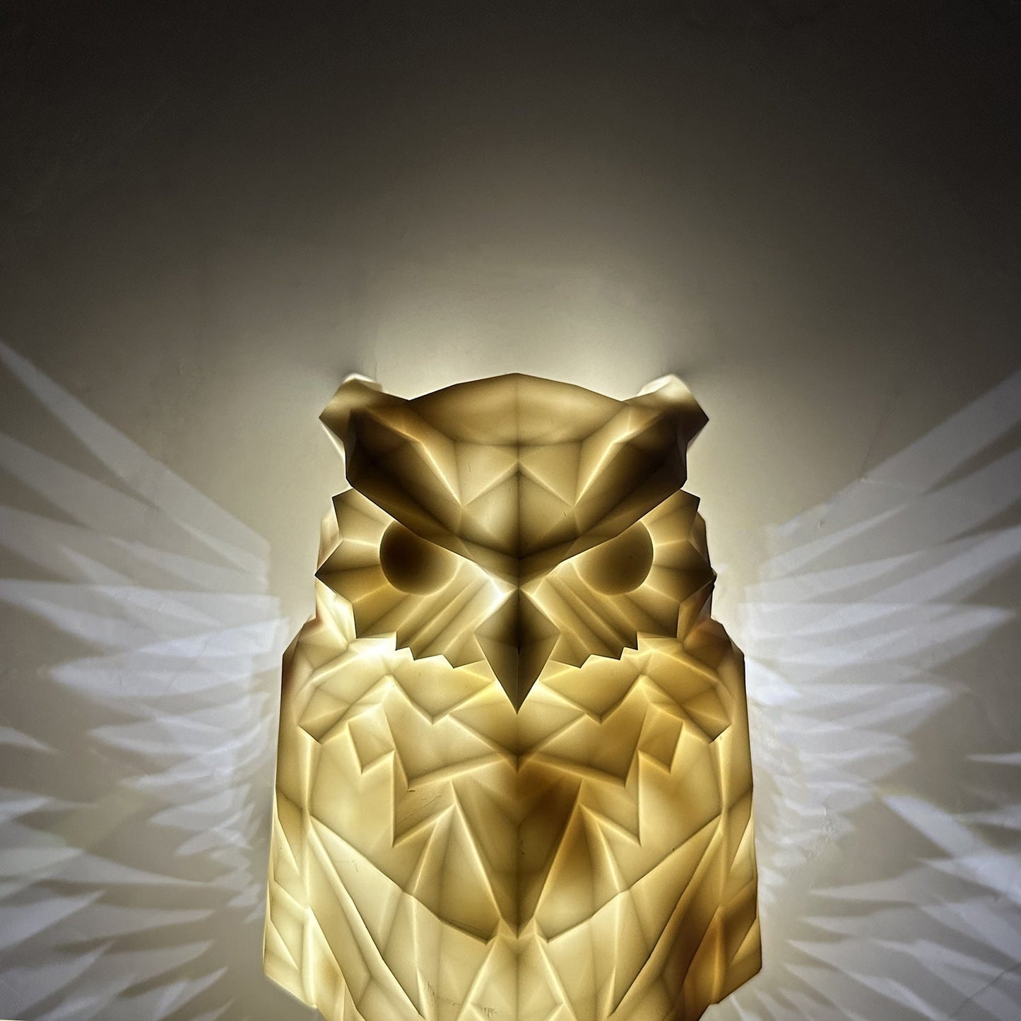 Creative 3D Printed Eagle Owl Plastic LED Wall Sconce Lamp