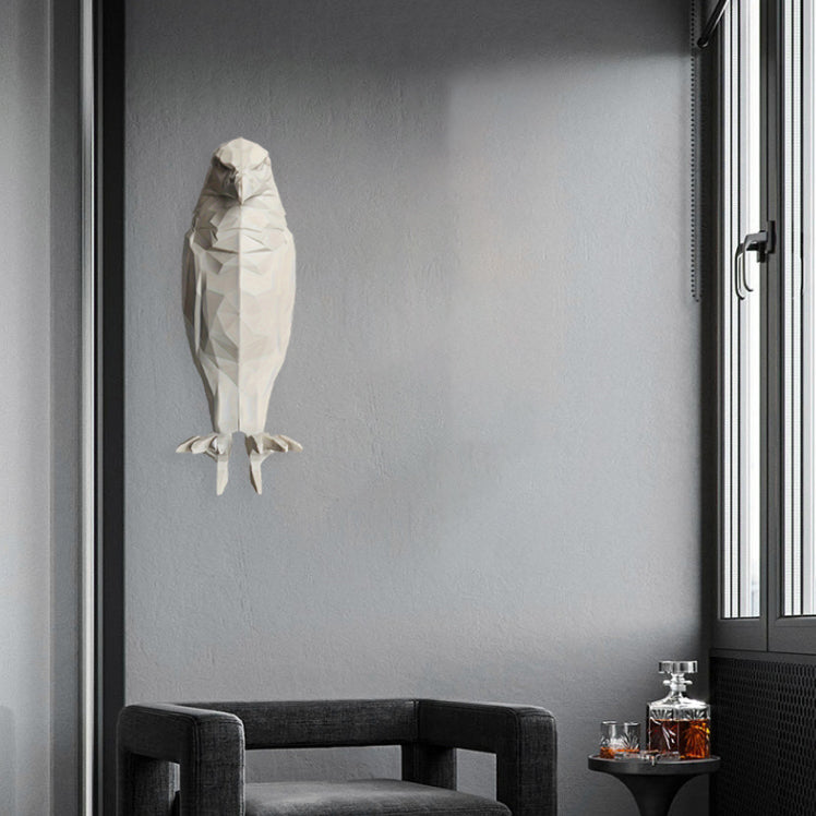 Creative 3D Printed Eagle Owl Plastic LED Wall Sconce Lamp