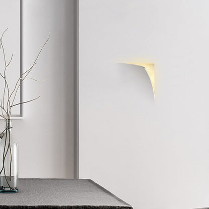 Minimalist Square Opening Plaster 1-Light Wall Sconce Lamp