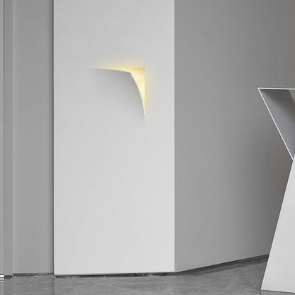 Minimalist Square Opening Plaster 1-Light Wall Sconce Lamp