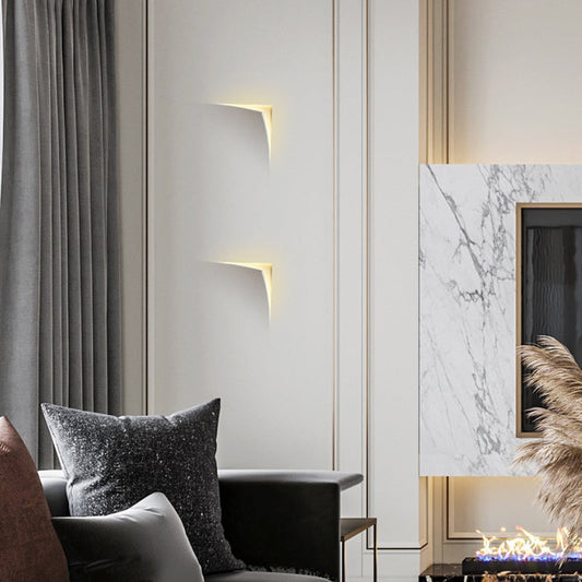 Minimalist Square Opening Plaster 1-Light Wall Sconce Lamp