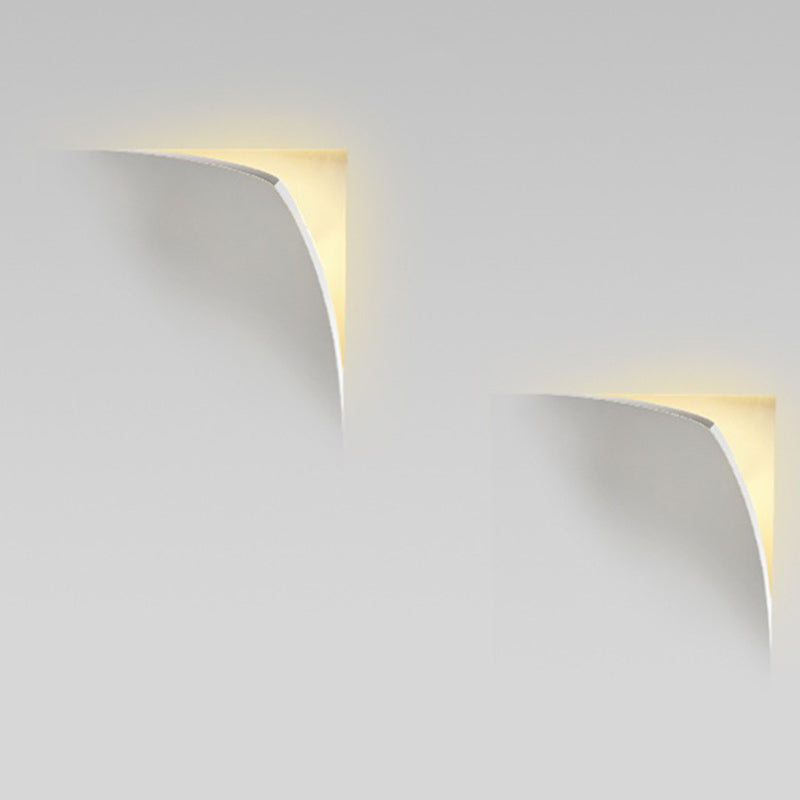 Minimalist Square Opening Plaster 1-Light Wall Sconce Lamp