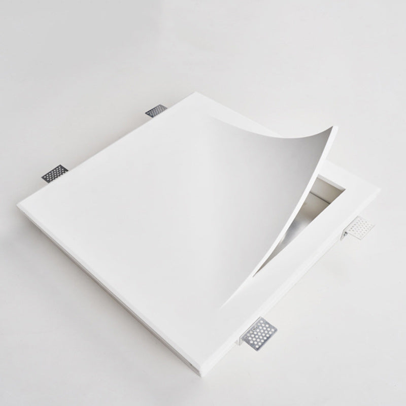 Minimalist Square Opening Plaster 1-Light Wall Sconce Lamp
