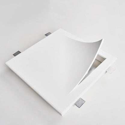 Minimalist Square Opening Plaster 1-Light Wall Sconce Lamp