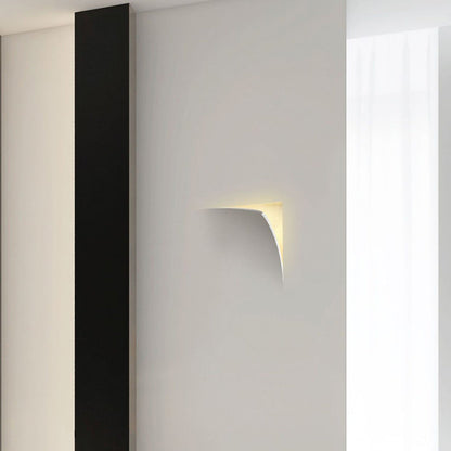 Minimalist Square Opening Plaster 1-Light Wall Sconce Lamp
