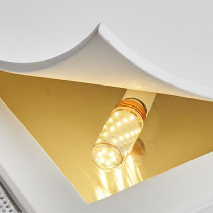 Minimalist Square Opening Plaster 1-Light Wall Sconce Lamp