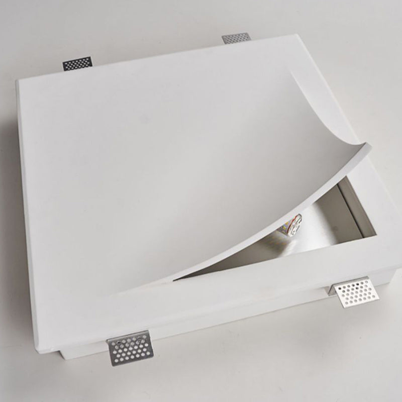 Minimalist Square Opening Plaster 1-Light Wall Sconce Lamp