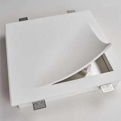 Minimalist Square Opening Plaster 1-Light Wall Sconce Lamp