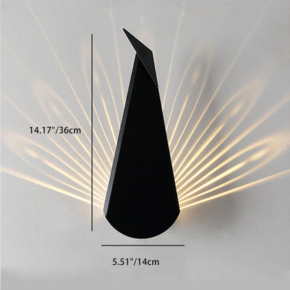Triangle Scattered Light Iron Shade LED Wall Sconce Lamp