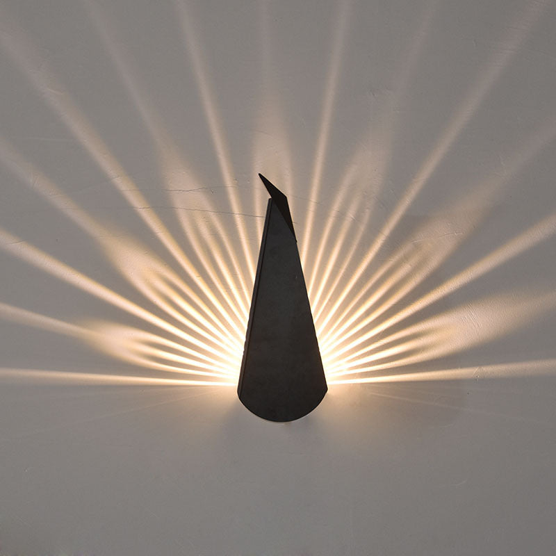 Triangle Scattered Light Iron Shade LED Wall Sconce Lamp