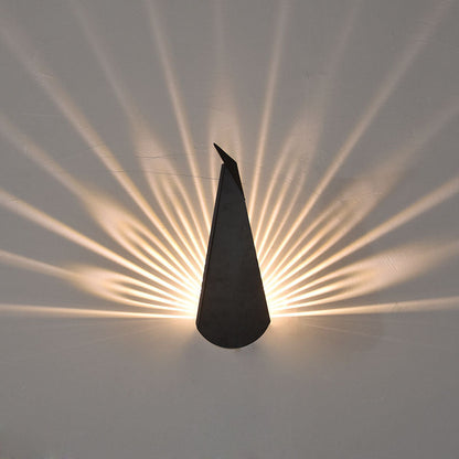 Triangle Scattered Light Iron Shade LED Wall Sconce Lamp