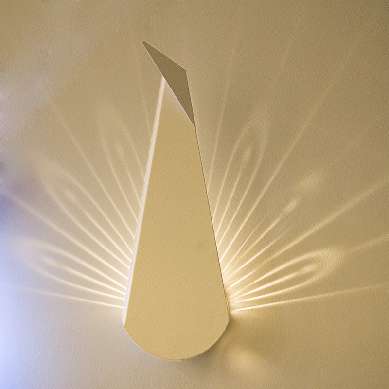 Triangle Scattered Light Iron Shade LED Wall Sconce Lamp