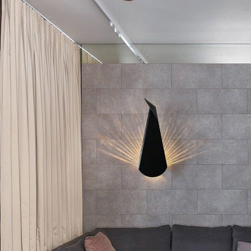 Triangle Scattered Light Iron Shade LED Wall Sconce Lamp