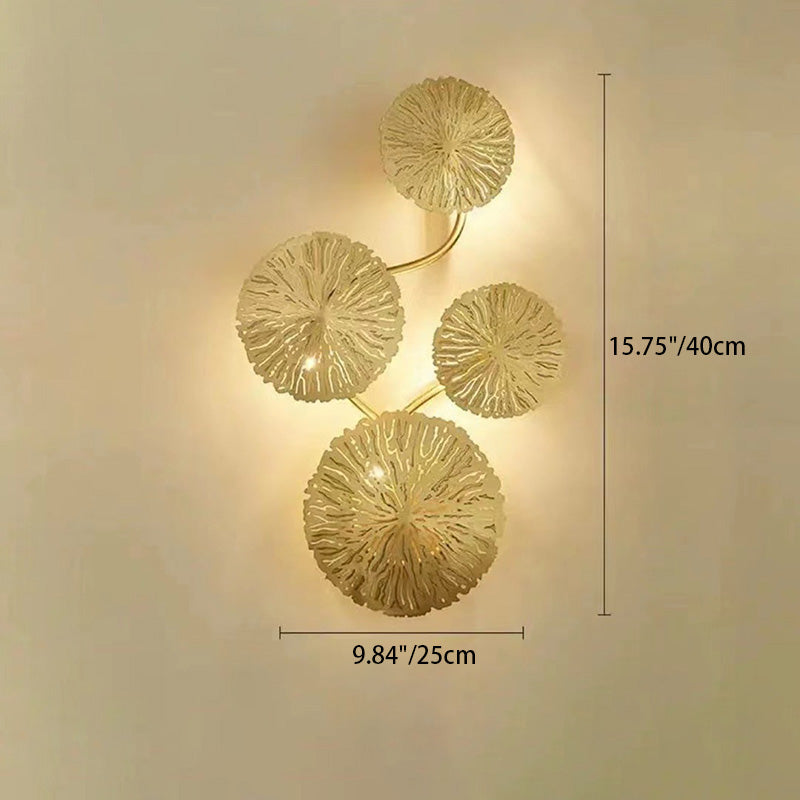 Round Steel Hardware 4/5/6/8 Light Wall Sconce Lamp