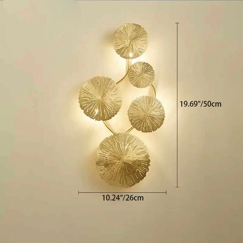 Round Steel Hardware 4/5/6/8 Light Wall Sconce Lamp