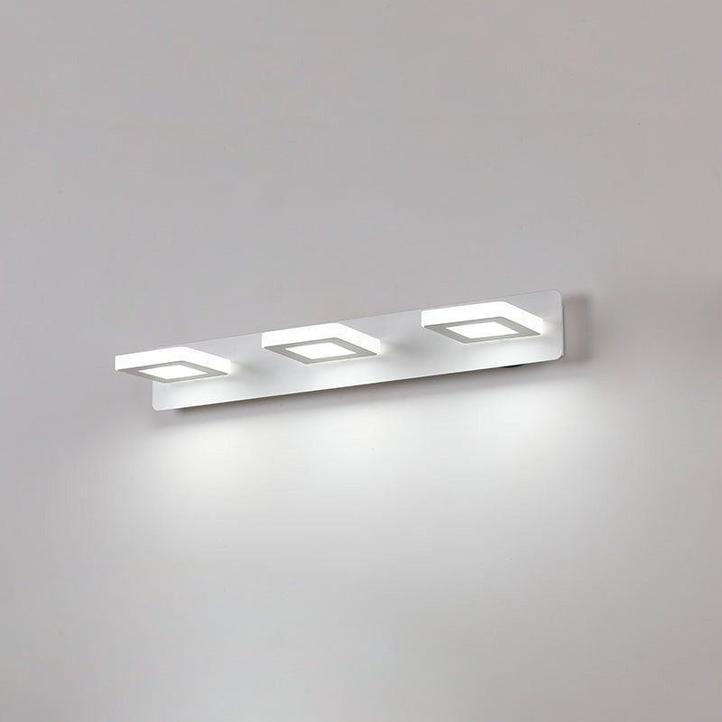 Rectangle Iron Acrylic LED Vanity Light Wall Sconce Lamp