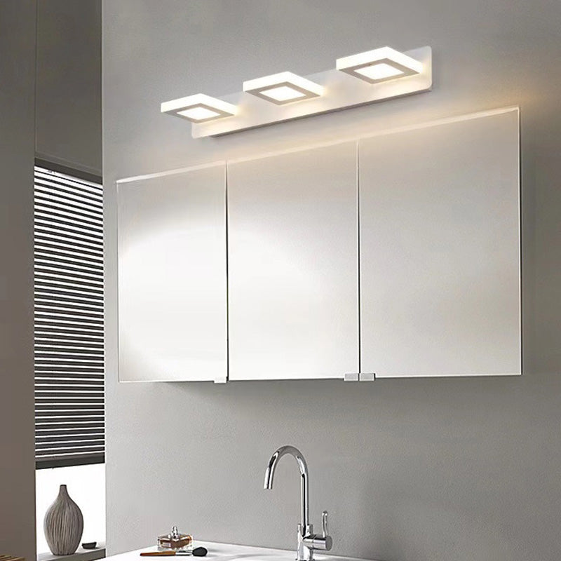 Rectangle Iron Acrylic LED Vanity Light Wall Sconce Lamp